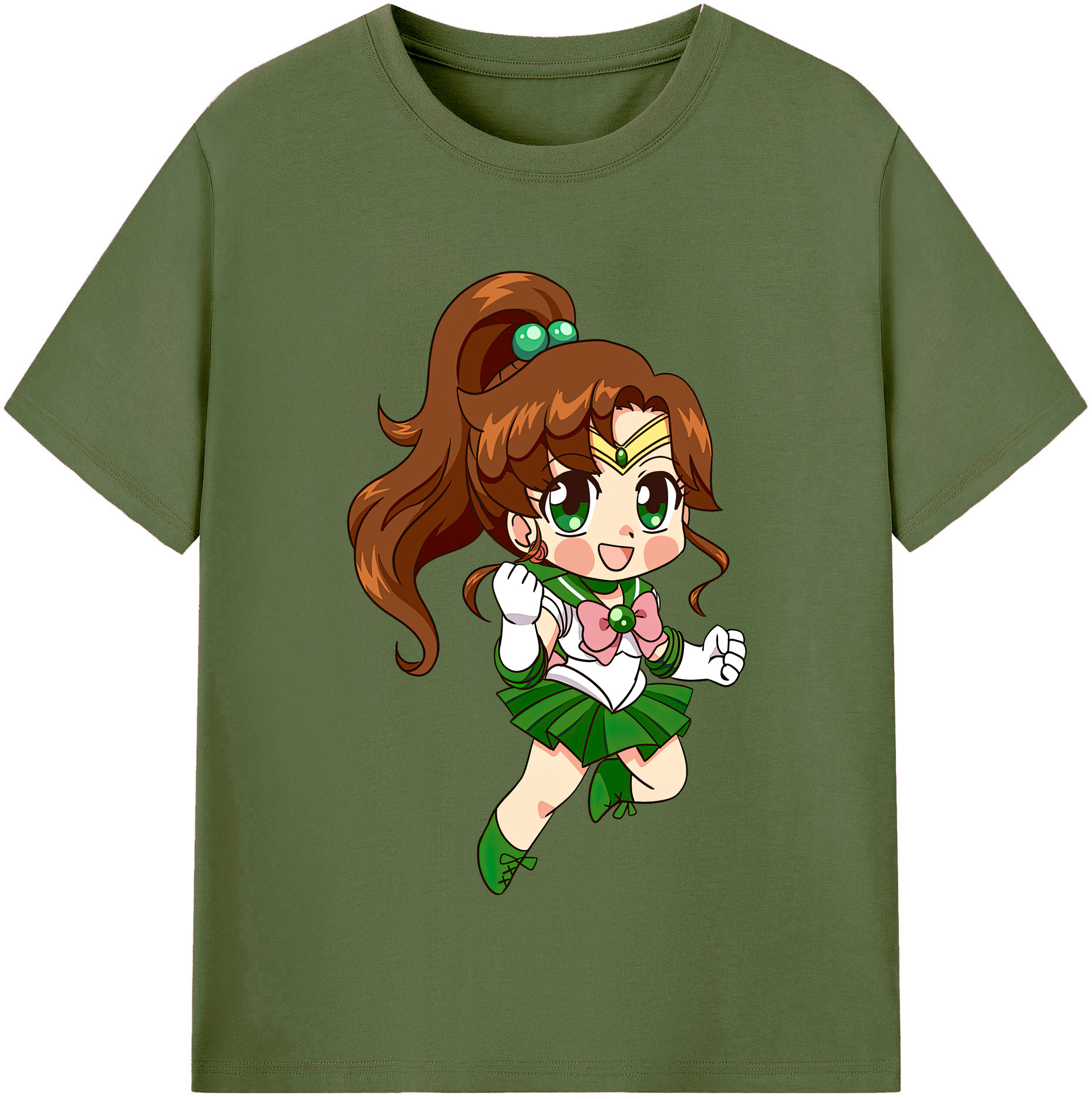 （画像用） 美少女戦士セーラームーン 木野 まこと きの まこと Sailor Moon Kino Makoto （セーラージュピター；Sailor Jupiter） 綿100％半袖Tシャツ（フロントプリント）